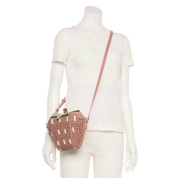 LC Lauren Conrad Strawberry Wicker Crossbody Purse - Picture 3 of 9